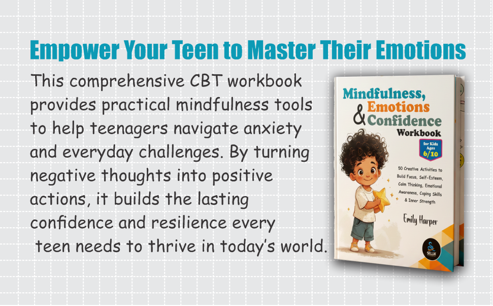 Mindfulness Emotions & Confidence Workbook for Kids Ages 6–10