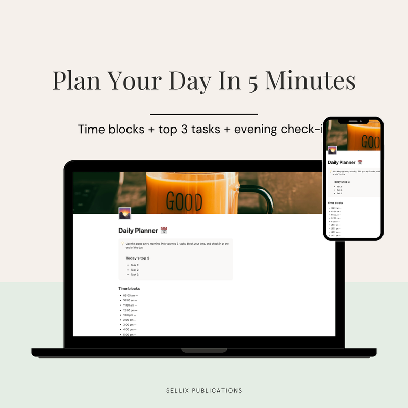 ADHD Life Planner & Notion Templates | Brain Dump, Time Blocking, Task Manager & Daily Planner for ADHD | Notion Life Planner for Adults & Students | Digital Productivity Tools by Sellix Publications