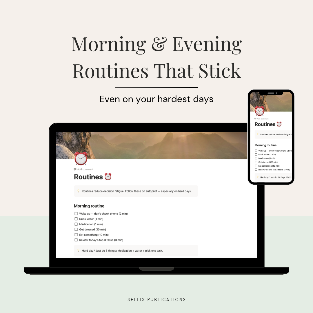 ADHD Life Planner & Notion Templates | Brain Dump, Time Blocking, Task Manager & Daily Planner for ADHD | Notion Life Planner for Adults & Students | Digital Productivity Tools by Sellix Publications