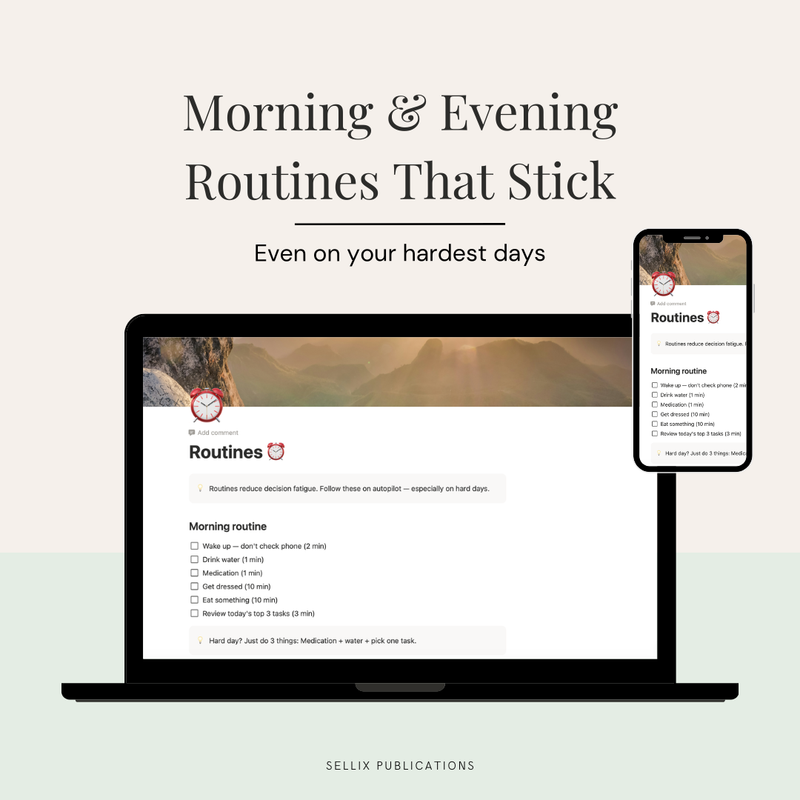 ADHD Life Planner & Notion Templates | Brain Dump, Time Blocking, Task Manager & Daily Planner for ADHD | Notion Life Planner for Adults & Students | Digital Productivity Tools by Sellix Publications