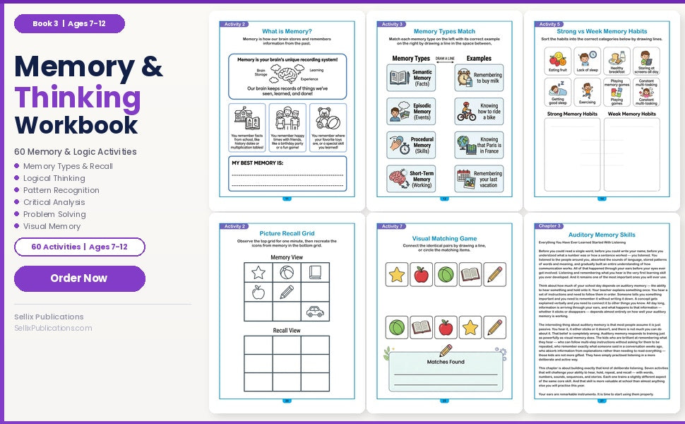 Cognitive Skills Workbook Series – Focus & Attention Bundle for Kids (3 Books)