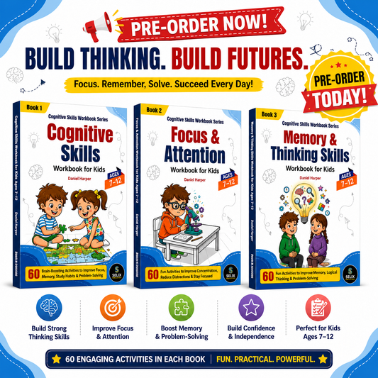 Cognitive Skills Workbook Series – Focus & Attention Bundle for Kids (3 Books) | PRE-ORDER